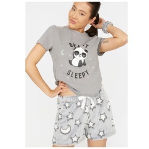 3-Piece Soft T-Shirt, Short & Scrunchie Pajama Set